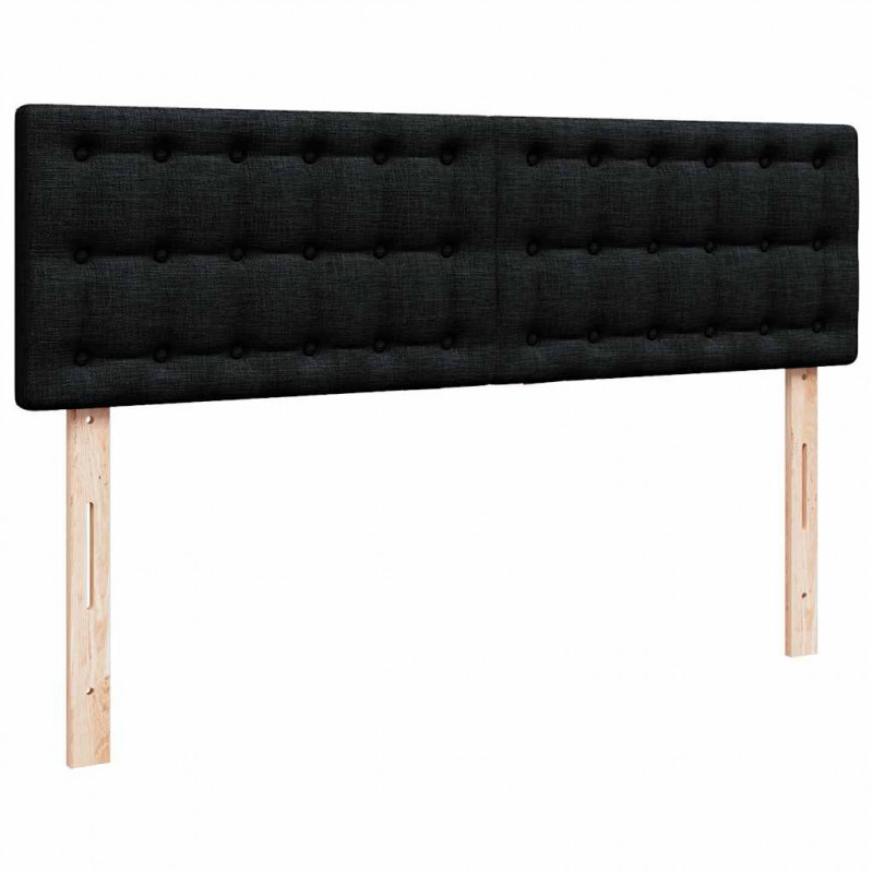 Łóżko Ottoman z materacem i diodami LED Czarny 140x190 cm