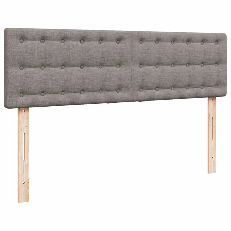 Łóżko otomana z materacem i diodami LED, taupe, 140x190 cm,