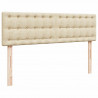 Łóżko Ottoman z materacem i diodami LED kremowe 140x190 cm
