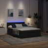 Łóżko otomana z materacem i diodami LED Czarny 140x200 cm