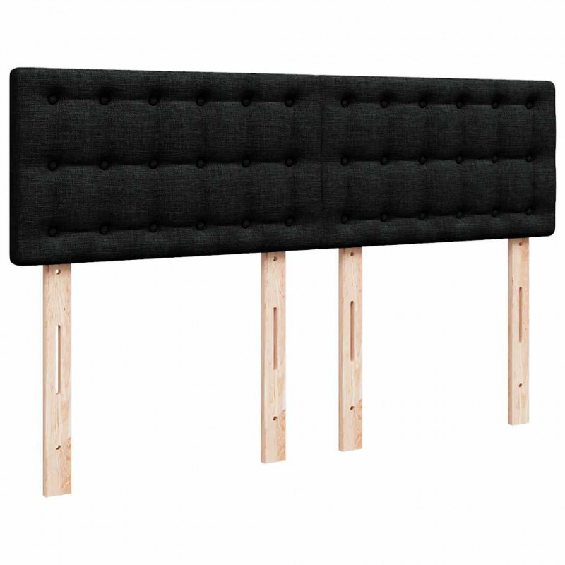 Łóżko otomana z materacem i diodami LED Czarny 140x200 cm