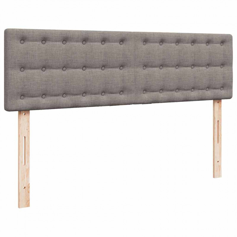 Łóżko otomana z materacem i diodami LED Taupe 140x200 cm