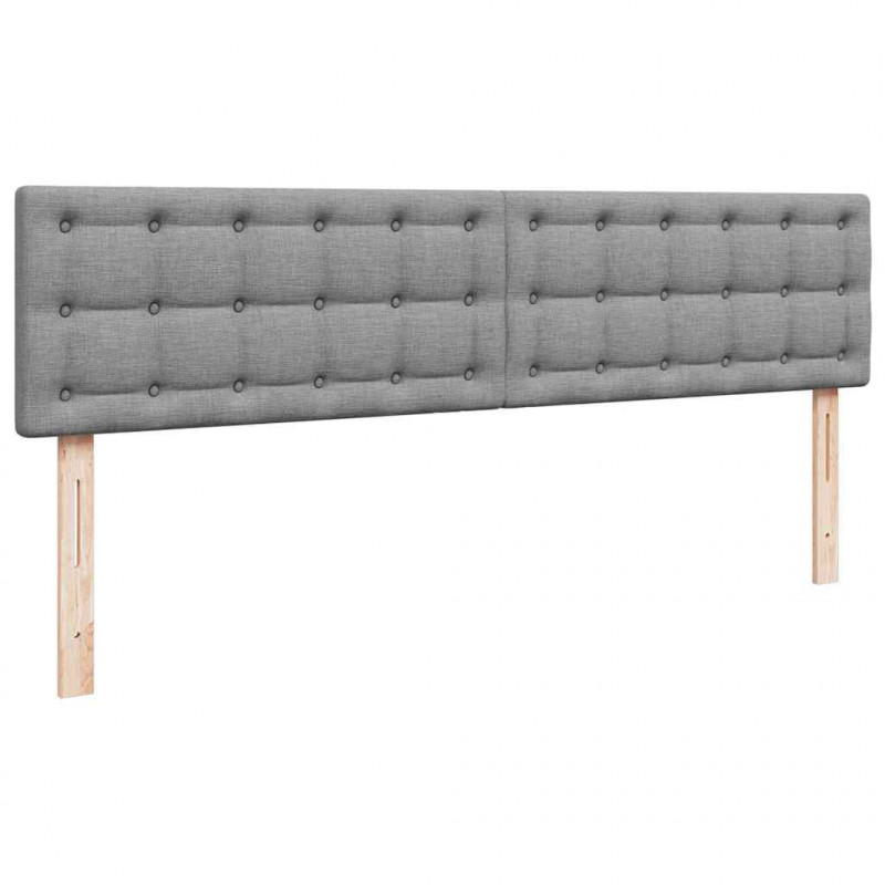 Łóżko Ottoman z materacem i LED, jasnoszary, 180x200cm, tkanina