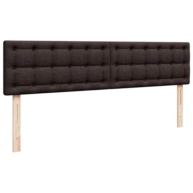 Łóżko otomana z materacem i LED ciemnobrązowy 180x200cm tkanina