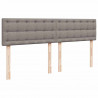 Łóżko otomana z materacem i LED, taupe, 180x200cm, tkanina