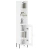 Wysoka szafka, biała z wysokim połyskiem, 34,5x34x180 cm