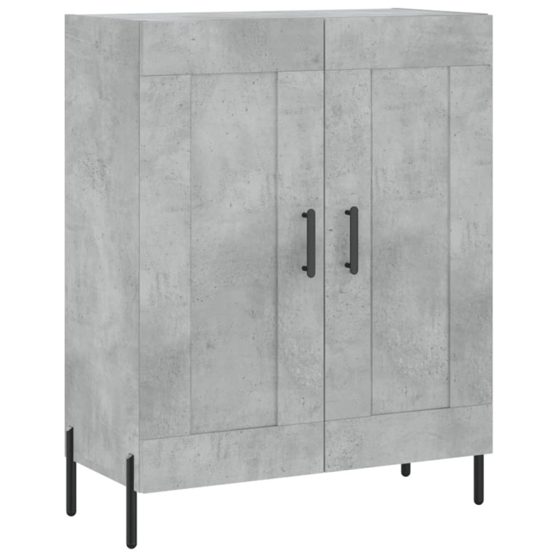 Witrynka, szarość betonu 69,5x34x180 cm materiał drewnopochodny