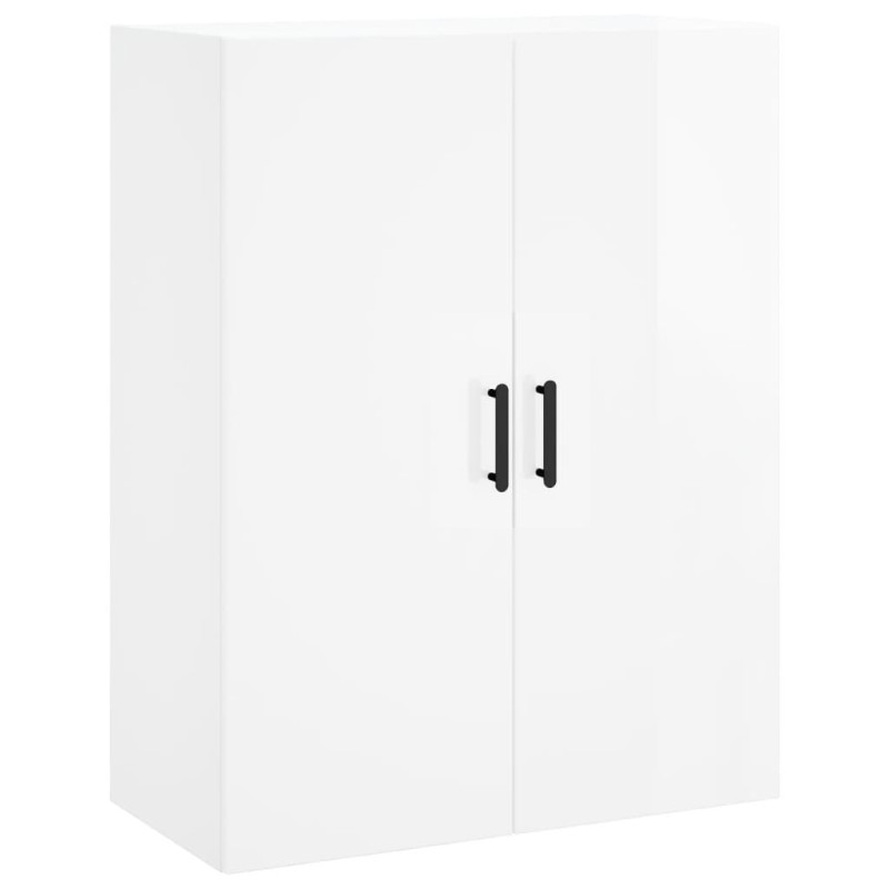 Witrynka biała połysk 69,5x34x180 cm materiał drewnopochodny