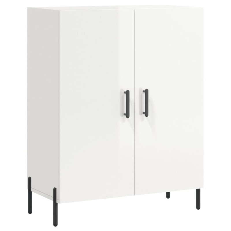 Witrynka biała połysk 69,5x34x180 cm materiał drewnopochodny