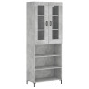 Witrynka, szarość betonu 69,5x34x180 cm materiał drewnopochodny