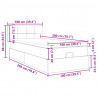 Rama łóżka otomana z materacem, różowa, 100x200 cm, aksamit