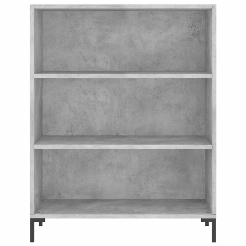 Witrynka, szarość betonu 69,5x34x180 cm materiał drewnopochodny