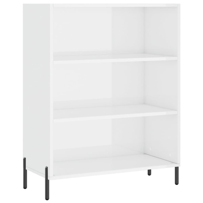 Witrynka biała połysk 69,5x34x180 cm materiał drewnopochodny