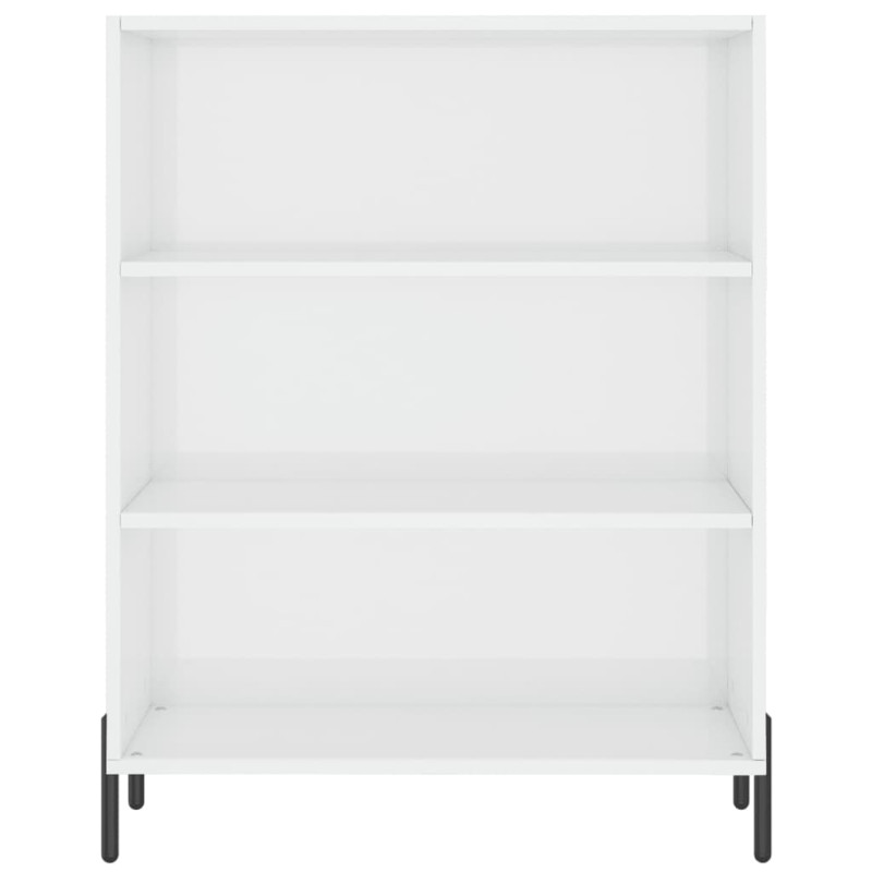Witrynka biała połysk 69,5x34x180 cm materiał drewnopochodny
