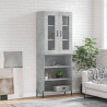 Witrynka, szarość betonu 69,5x34x180 cm materiał drewnopochodny