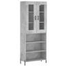 Witrynka, szarość betonu 69,5x34x180 cm materiał drewnopochodny