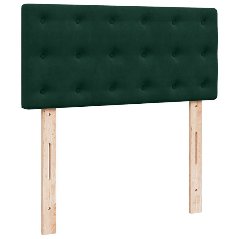 Łóżko otomana z materacem i LED, ciemnozielony 80x200cm aksamit