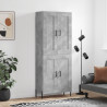 Witrynka, szarość betonu 69,5x34x180 cm materiał drewnopochodny