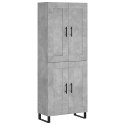 Witrynka, szarość betonu 69,5x34x180 cm materiał drewnopochodny
