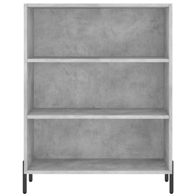 Witrynka, szarość betonu 69,5x34x180 cm materiał drewnopochodny