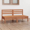 2-osobowa sofa ogrodowa, miodowy brąz, lite drewno sosnowe