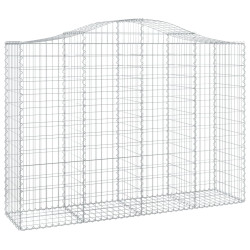 Kosze gabionowe, 3 szt, 200x50x140/160 cm, galwanizowane żelazo