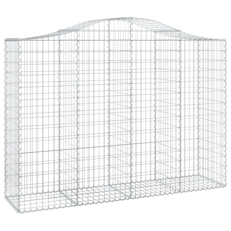 Kosze gabionowe, 3 szt, 200x50x140/160 cm, galwanizowane żelazo