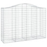 Kosze gabionowe, 3 szt, 200x50x140/160 cm, galwanizowane żelazo