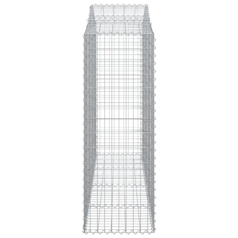 Kosze gabionowe, 3 szt, 200x50x140/160 cm, galwanizowane żelazo