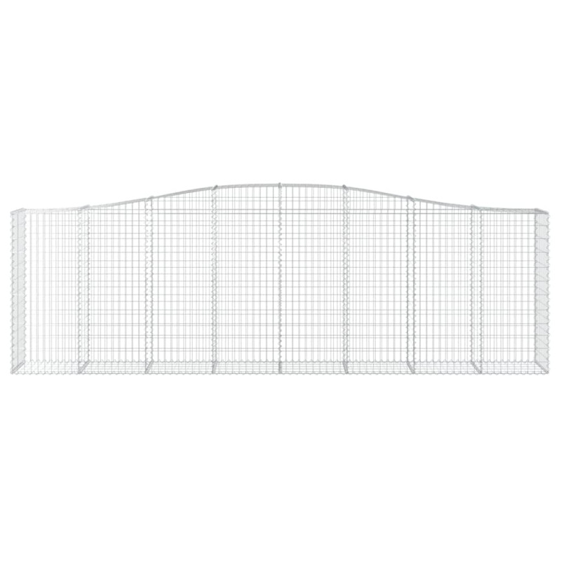 Kosze gabionowe, 3 szt, 400x50x120/140 cm, galwanizowane żelazo