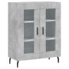 Witrynka, szarość betonu 69,5x34x180 cm materiał drewnopochodny