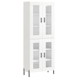 Witrynka biała połysk 69,5x34x180 cm materiał drewnopochodny
