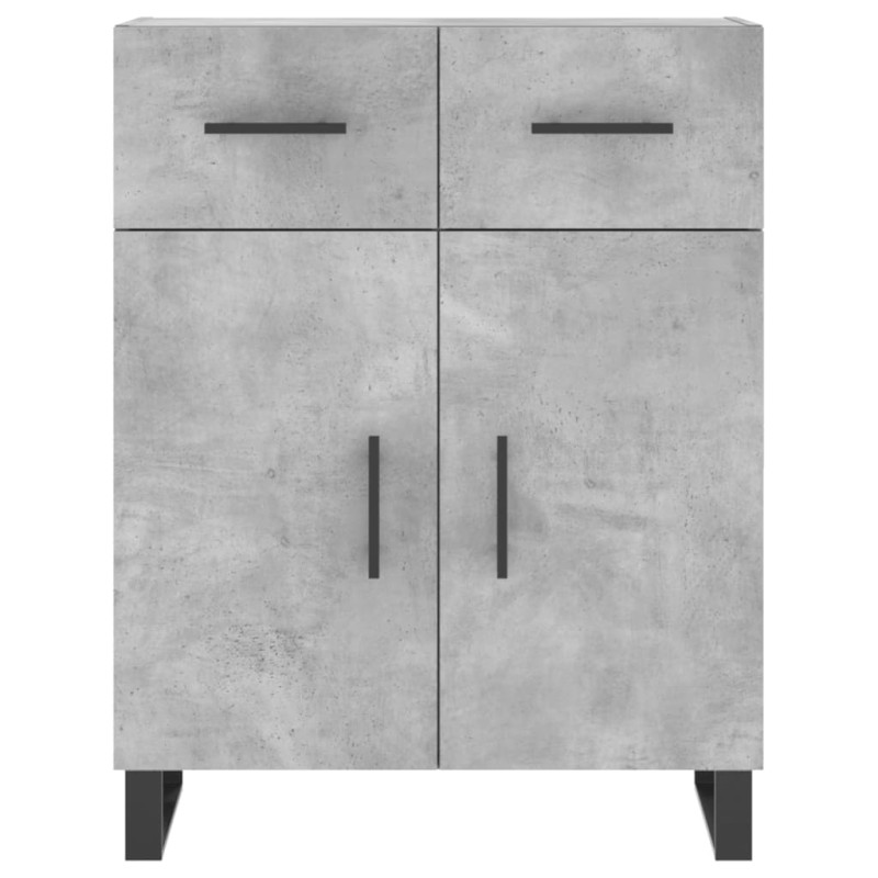 Witrynka, szarość betonu 69,5x34x180 cm materiał drewnopochodny