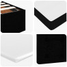 Rama łóżka otomana z materacem, czarna, 120x190 cm, ekoskóra