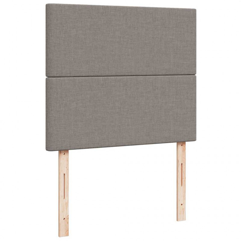Rama łóżka otomana z materacem, taupe, 120x190 cm, tkanina