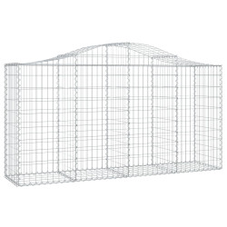 Kosze gabionowe, 10 szt, 200x50x100/120cm, galwanizowane żelazo