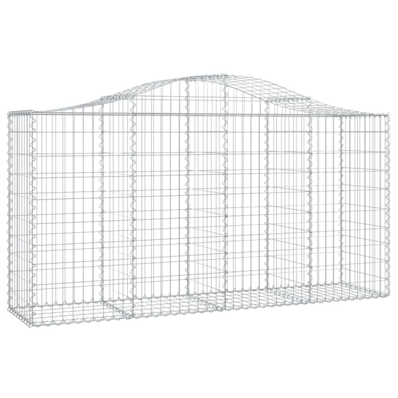 Kosze gabionowe, 10 szt, 200x50x100/120cm, galwanizowane żelazo