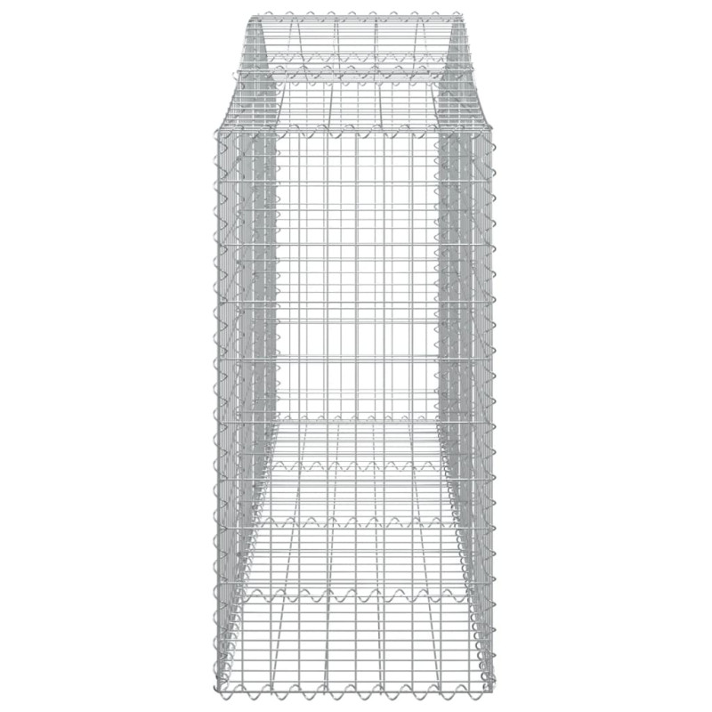 Kosze gabionowe, 10 szt, 200x50x100/120cm, galwanizowane żelazo
