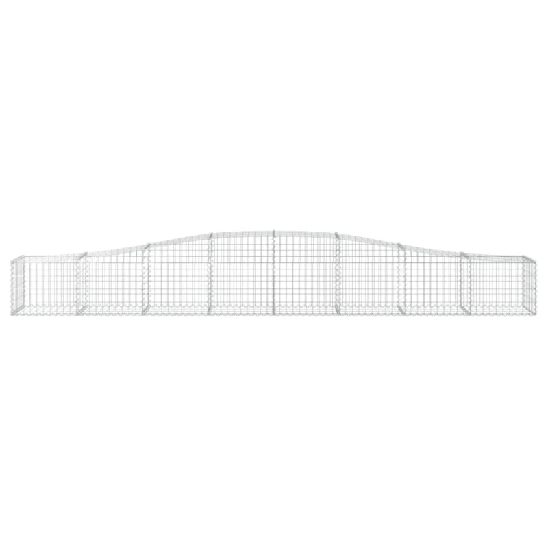 Kosze gabionowe, 3 szt, 400x50x40/60 cm, galwanizowane żelazo