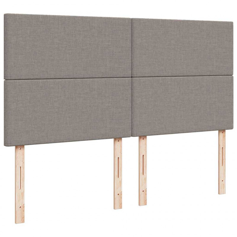 Rama łóżka otomana z materacem, taupe, 180x200 cm, tkanina