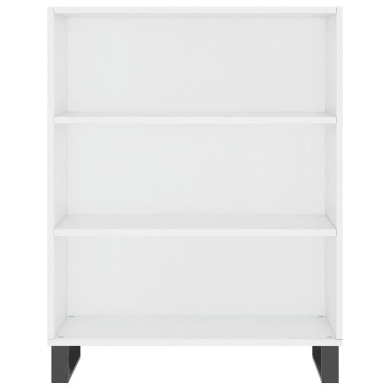 Witrynka biała połysk 69,5x34x180 cm materiał drewnopochodny