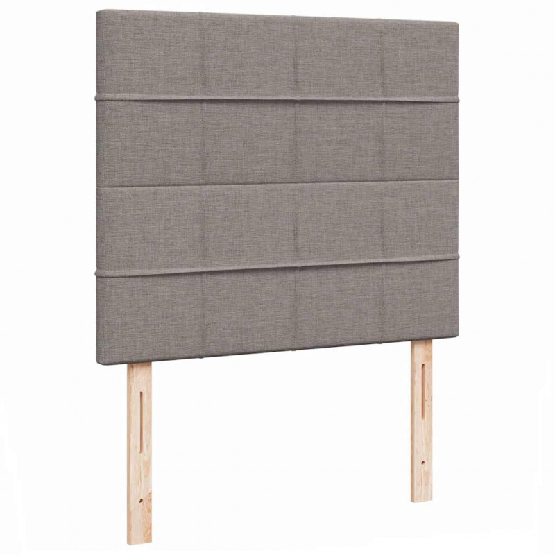 Rama łóżka otomana z materacem, taupe, 120x190 cm, tkanina
