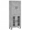 Witrynka, szarość betonu 69,5x34x180 cm materiał drewnopochodny