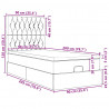 Łóżko otomana z materacem, jasnoszare, 90x200 cm, tkanina