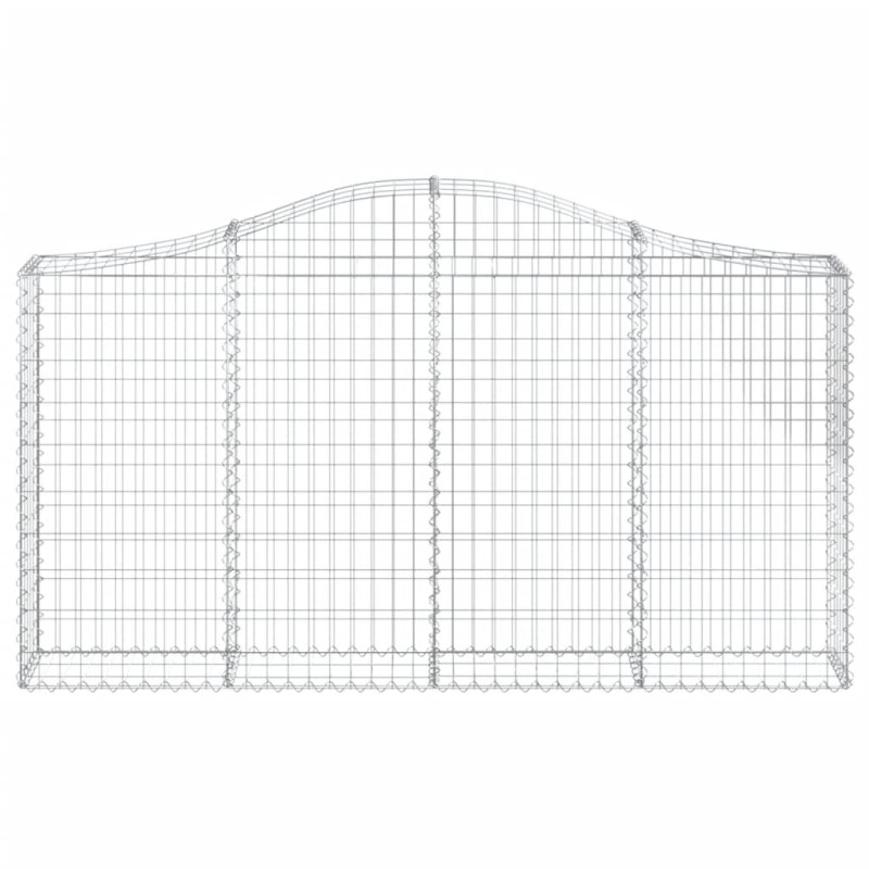 Kosze gabionowe, 7 szt, 200x30x100/120 cm, galwanizowane żelazo