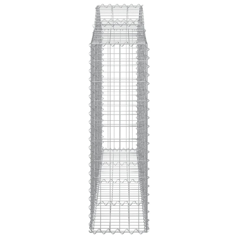 Kosze gabionowe, 7 szt, 200x30x100/120 cm, galwanizowane żelazo