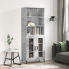 Witrynka, szarość betonu 69,5x34x180 cm materiał drewnopochodny