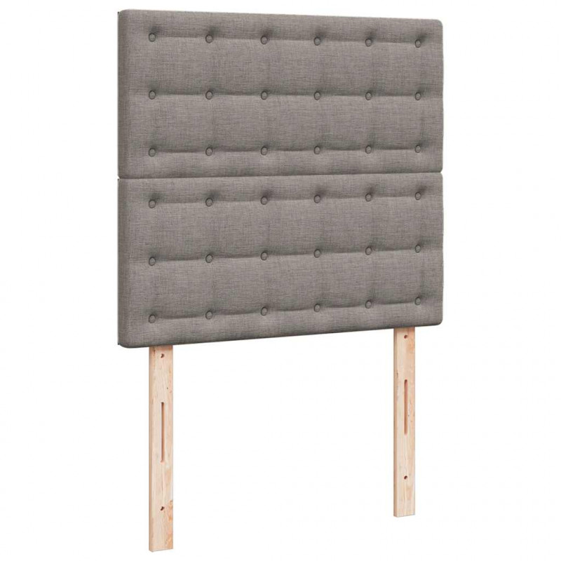 Łóżko otomana z materacem, taupe, 90x200 cm, tkanina