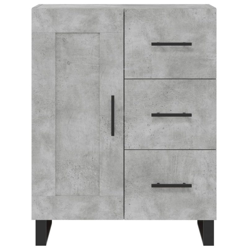 Witrynka, szarość betonu 69,5x34x180 cm materiał drewnopochodny