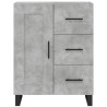 Witrynka, szarość betonu 69,5x34x180 cm materiał drewnopochodny